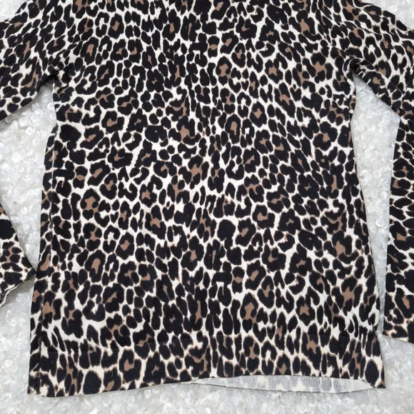 J.Crew Tippi Leopard Print Sweater XS Animal Print Pullover - Picture 4 of 7